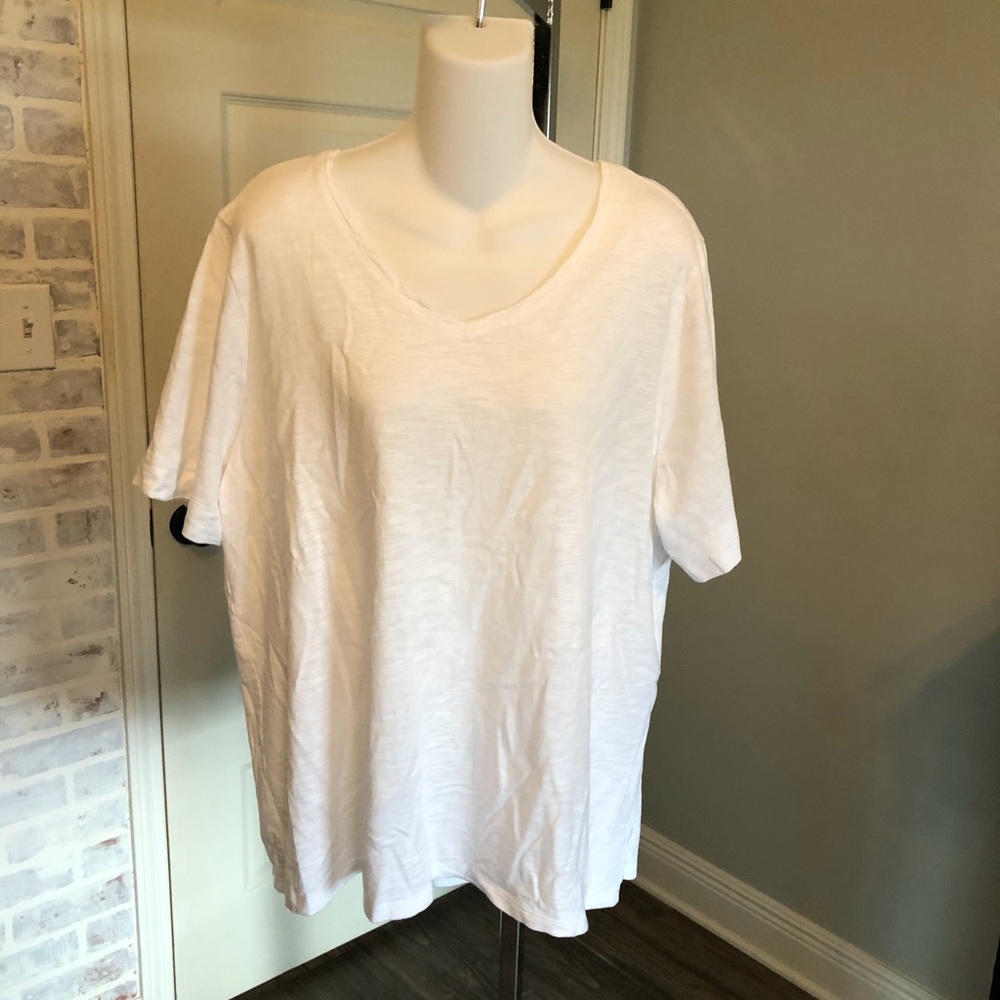 Cotton/Modal Slub Knit V neck